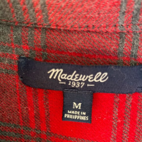 Madewell Grey Red Flannel - Picture 4 of 4